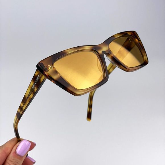 Saint Laurent SL276 MICA 022 Sunglasses Havana Yellow Cat Eye Women main image 10